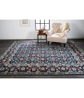 Piraj Area Rug Feizy Piraj Vintage Bordered, Blue/Green/Red, 9'-6" x 13'-6" Area Rug