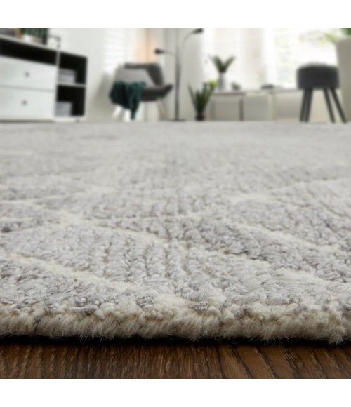Asher Area Rug Feizy Asher Industrial Geometric, Taupe/Gray/Ivory, 9' x 12' Area Rug