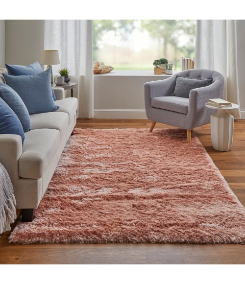 Feizy Indochine Luxury & Glam Solid, Pink, 8' x 8' Round Rug