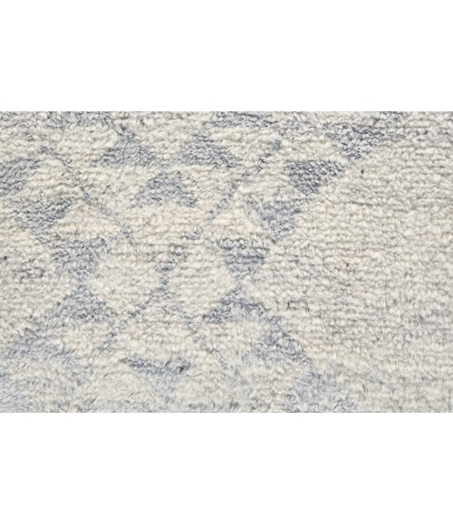 Feizy Abytha Global Diamond, Gray/Blue/Ivory, 9'-6" x 13'-6" Area Rug