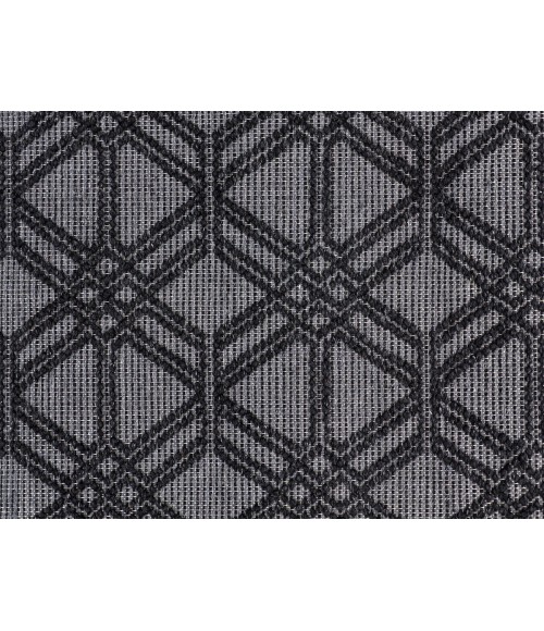 Feizy Phoenix Farmhouse Diamond, Black/Gray, 7'-9" x 9'-9" Area Rug
