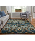 Amzad Area Rug Feizy Amzad Craftsman Ikat, Blue/Gray/Tan, 4' x 6' Accent Rug