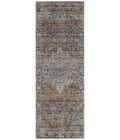 Feizy Kaia Bohemian & Eclectic Medallion, Tan/Orange/Blue, 2'-6" x 10' Runner