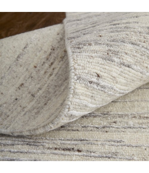 Feizy Brighton Casual Abstract, Ivory/Taupe/Silver, 2' x 3' Accent Rug