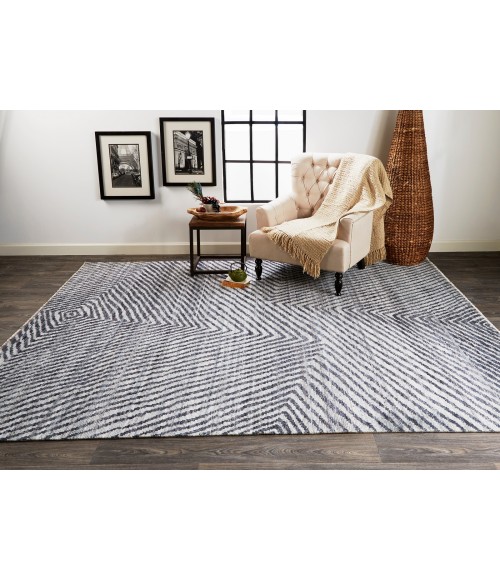 Feizy Vivien Gray/Blue 8046555F 9 ft. X 12 ft. Rect. Rug