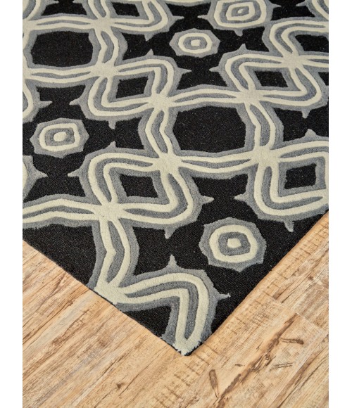 Feizy Ella BLACK 6498460F 5 ft. X 8 ft. Rectangle Rug
