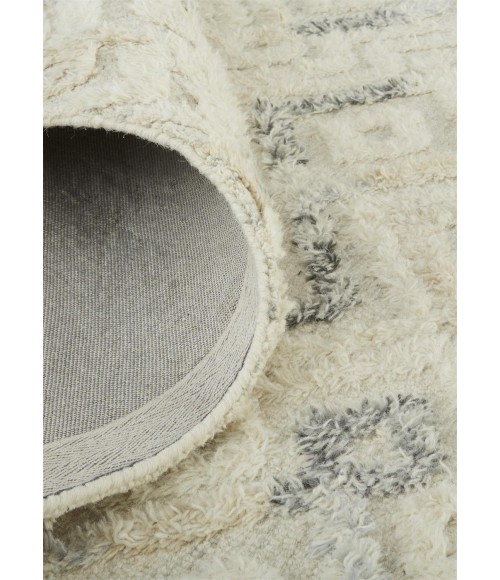 Anica Area Rug Feizy Anica Moroccan Diamond Wool Tufted Rug, Ivory/Chambray Blue, 8ft x 10ft Area Rug