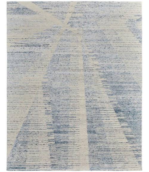 Feizy Brighton Casual Abstract, Ivory/Blue/Silver, 2' x 3' Accent Rug