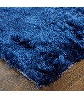 Feizy Indochine Luxury & Glam Solid, Blue/Black, 8' x 8' Round Rug