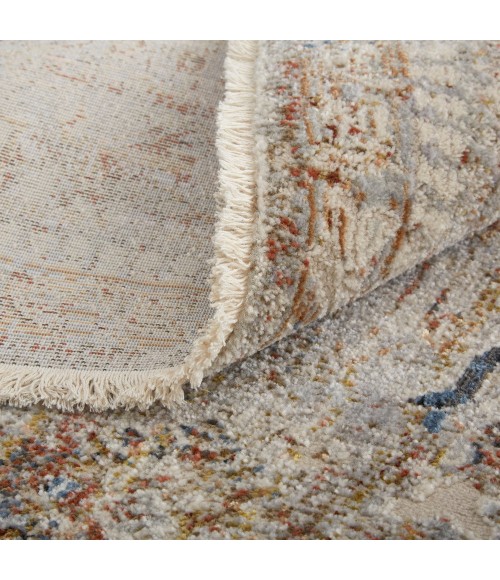 Feizy Kaia Vintage Medallion, Tan/Orange/Red, 3' x 5' Accent Rug