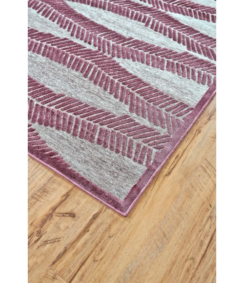 Saphir Rubus Area Rug Feizy Saphir Rubus Mid-Century Modern Abstract, Gray/Purple, 2'-2" x 4' Accent Rug
