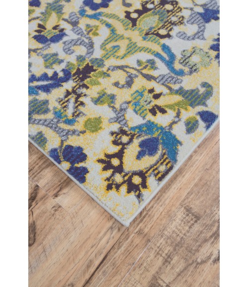 Brixton Area Rug Feizy Brixton Bohemian & Eclectic Floral & Botanical, Green/Blue/Tan, 10' x 13'-2" Area Rug