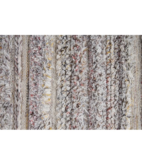 Alden Area Rug Feizy Alden Contemporary Bohemian Shag Rug, Gray/Red/Yellow, 9ft x 12ft Area Rug