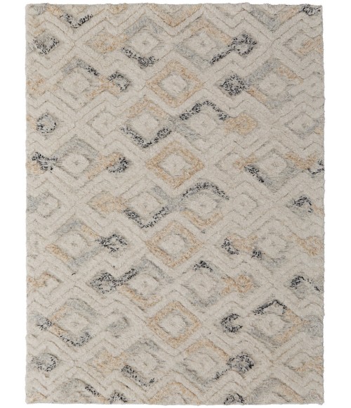 Anica Area Rug Feizy Anica Bohemian & Eclectic Moroccan, Ivory/Gray/Black, 12' x 15' Area Rug