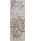 Feizy Astra Industrial Abstract, Gray/Gold/Ivory, 2'-10" x 7'-10" Runner