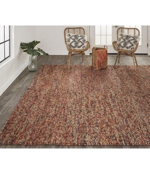 Feizy Berkeley Casual Abstract, Brown/Orange/Red, 9'-6" x 13'-6" Area Rug
