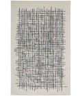 Feizy Maddox Modern Tufted Architectural Area Rug, Ivory/Graphite Gray, 8ft x 10ft