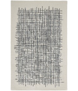 Feizy Maddox 8630F IVORY/CHARCOAL Area Rug 5 ft. X 8 ft. Rectangle