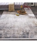 Feizy Cadiz Industrial Abstract, Ivory/Taupe/Gray, 12' x 18' Area Rug
