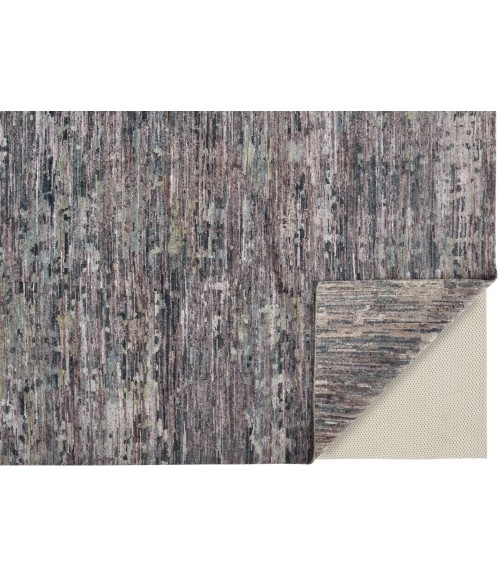 Conroe Area Rug Feizy Conroe Luxe Abstract Hand-Knot Rug, Lilac/Blue/Gray, 2ft x 3ft Accent Rug