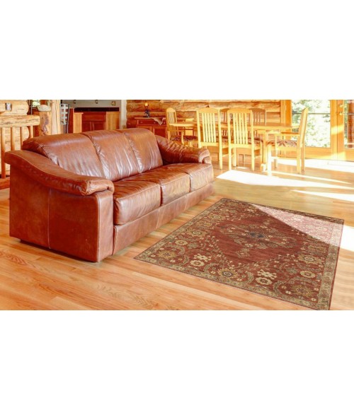 Ashi Area Rug Feizy Ashi Vintage Oriental, Red/Gold/Brown, 9'-6" x 13'-6" Area Rug