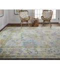 Feizy Karina Bohemian & Eclectic Persian, Gray/Purple/Gold, 12' x 15' Area Rug