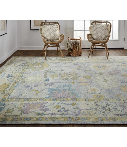 Feizy Karina Bohemian & Eclectic Persian, Gray/Purple/Gold, 12' x 15' Area Rug