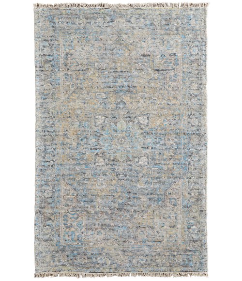 Feizy Caldwell Bohemian & Eclectic Distressed, Blue/Gray/Tan, 9' x 12' Area Rug