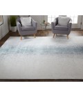 Feizy Grier Industrial Gradient & Ombre, Blue/Ivory/Gray, 8' x 10' Area Rug