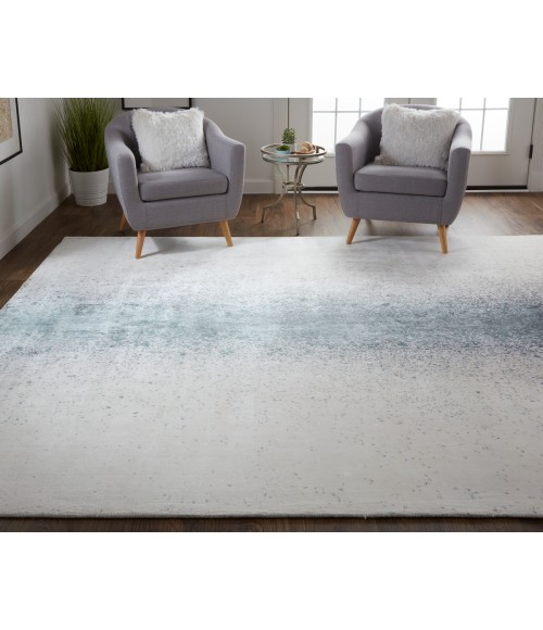 Feizy Grier Industrial Gradient & Ombre, Blue/Ivory/Gray, 8' x 10' Area Rug