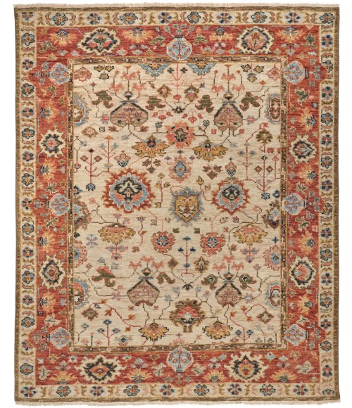 Carrington Area Rug Feizy Carrington Vintage Oriental, Ivory/Red/Blue, 2' x 3' Accent Rug