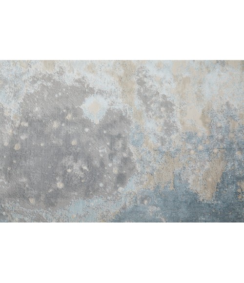 Feizy Astra Industrial Abstract, Blue/Gray/Ivory, 8' x 10' Area Rug