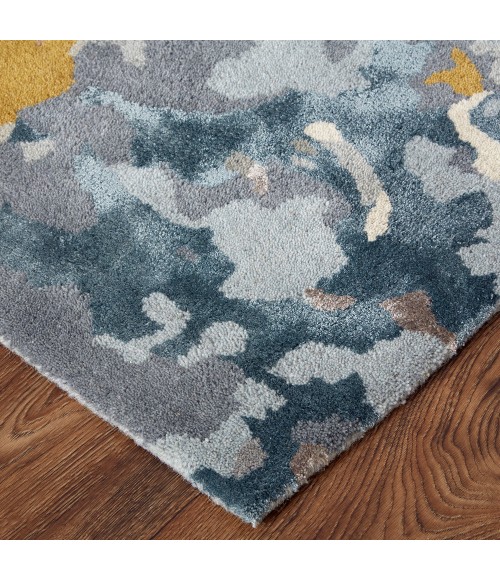 Feizy Dafney Casual Floral & Botanical, Blue/Pink/Gray, 5' x 8' Area Rug
