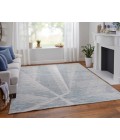 Feizy Brighton Casual Abstract, Blue/Ivory/Silver, 2' x 3' Accent Rug