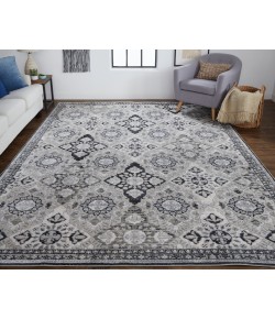 Feizy Macklaine 39FVF SILVER/BLACK Area Rug 12 ft. X 15 ft. Rectangle