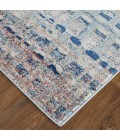 Feizy Edgemont Casual Abstract, Blue/Ivory/Orange, 10' x 14' Area Rug
