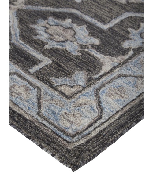 Feizy Fallon Rustic Farmhouse Rug, Ornamental, Warm Dark Gray, 10ft x 14ft Area Rug