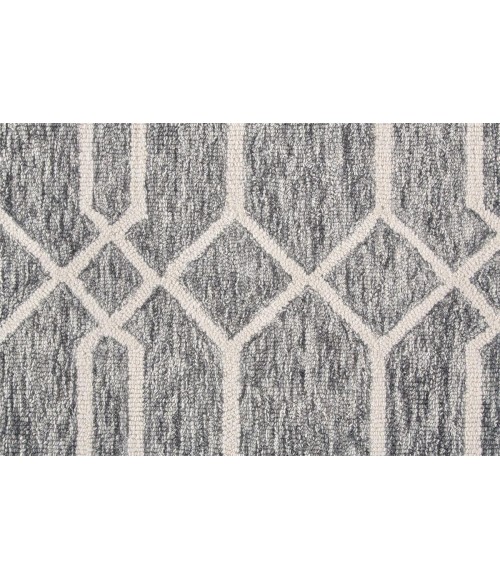 Feizy Belfort Cottage Trellis & Lattice, Gray/Black/Ivory, 12' x 15' Area Rug