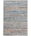 Feizy Mynka Casual Stripes, Ivory/Blue/Orange, 10' x 14' Area Rug