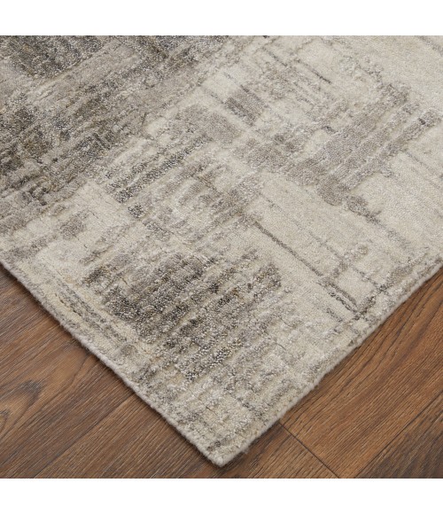 Eastfield Area Rug Feizy Eastfield Casual Abstract, Gray/Ivory, 2'-6" x 10' Runner