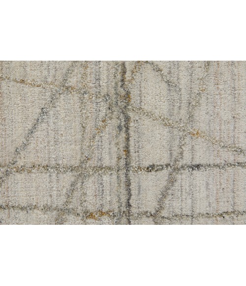 Feizy Whitton Casual Abstract, Ivory/Gray, 9' x 12' Area Rug