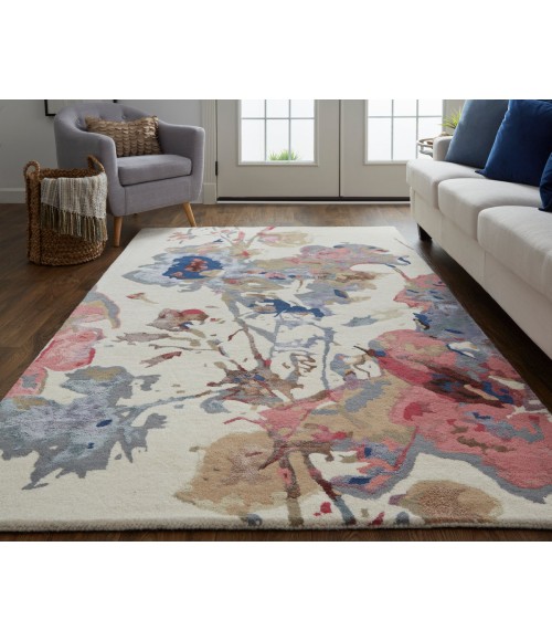 Dafney Area Rug Feizy Dafney Casual Floral & Botanical, Blue/Pink/Gray, 2' x 3' Accent Rug