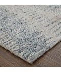 Feizy Brighton Industrial Abstract, Ivory/Blue/Gray, 2'-6" x 12' Runner