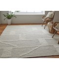 Feizy Ashby Farmhouse Geometric, Tan/Ivory, 2'-6" x 8' Runner