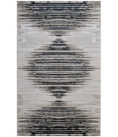 Micah Area Rug Feizy Micah Scandinavian Diamond, Black/Silver/Taupe, 6'-7" x 9'-6" Area Rug