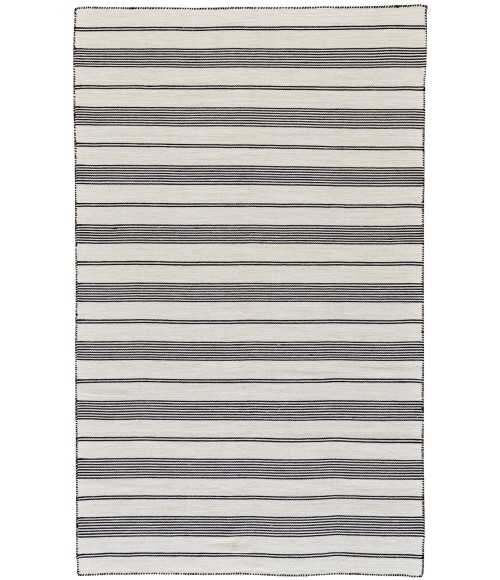 Feizy Duprine Eco-Friendly PET Rug, Outdoor, Black/White, 8ft x 11ft Area Rug
