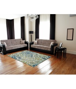 Feizy Brixton 3607F AZURE Area Rug 8 ft. X 8 ft. Round