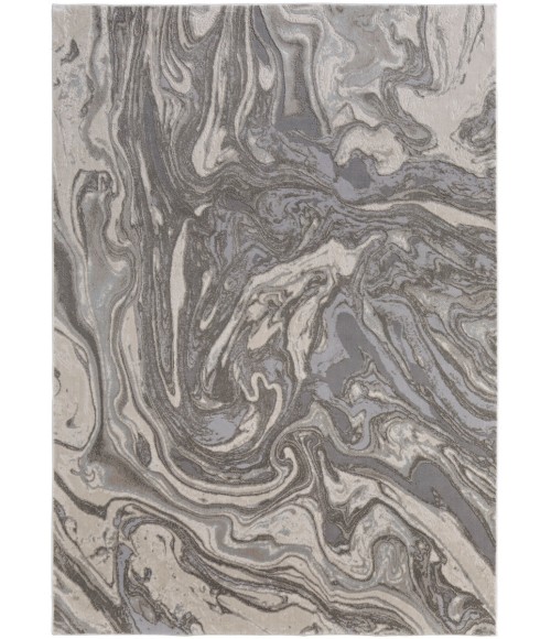 Prasad Area Rug Feizy Prasad Casual Watercolor, Gray/Ivory/Silver, 8' x 11' Area Rug