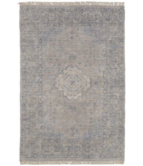 Feizy Caldwell Vintage Space Dyed Wool Rug, Spa Blue/Warm Gray, 10ft x 14ft Area Rug