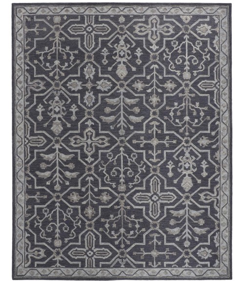 Feizy Fallon Rustic Farmhouse Rug, Ornamental, Odyssey Gray, 5ft x 8ft Area Rug